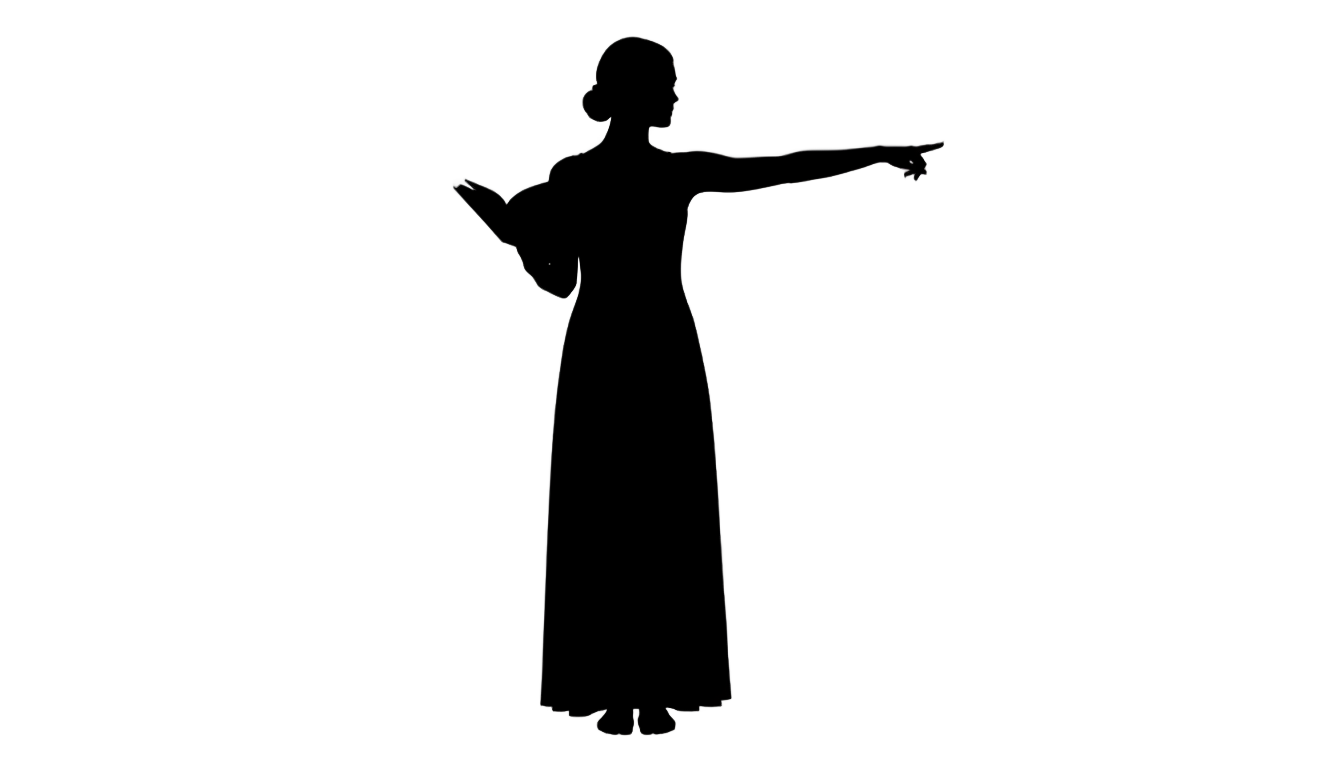 female teacher silhouette png PNG transparent background