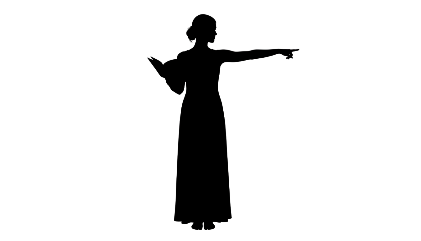 female teacher silhouette png PNG transparent background