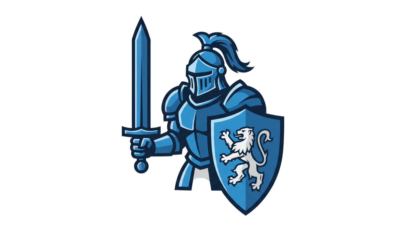 blue knight logo png PNG transparent background