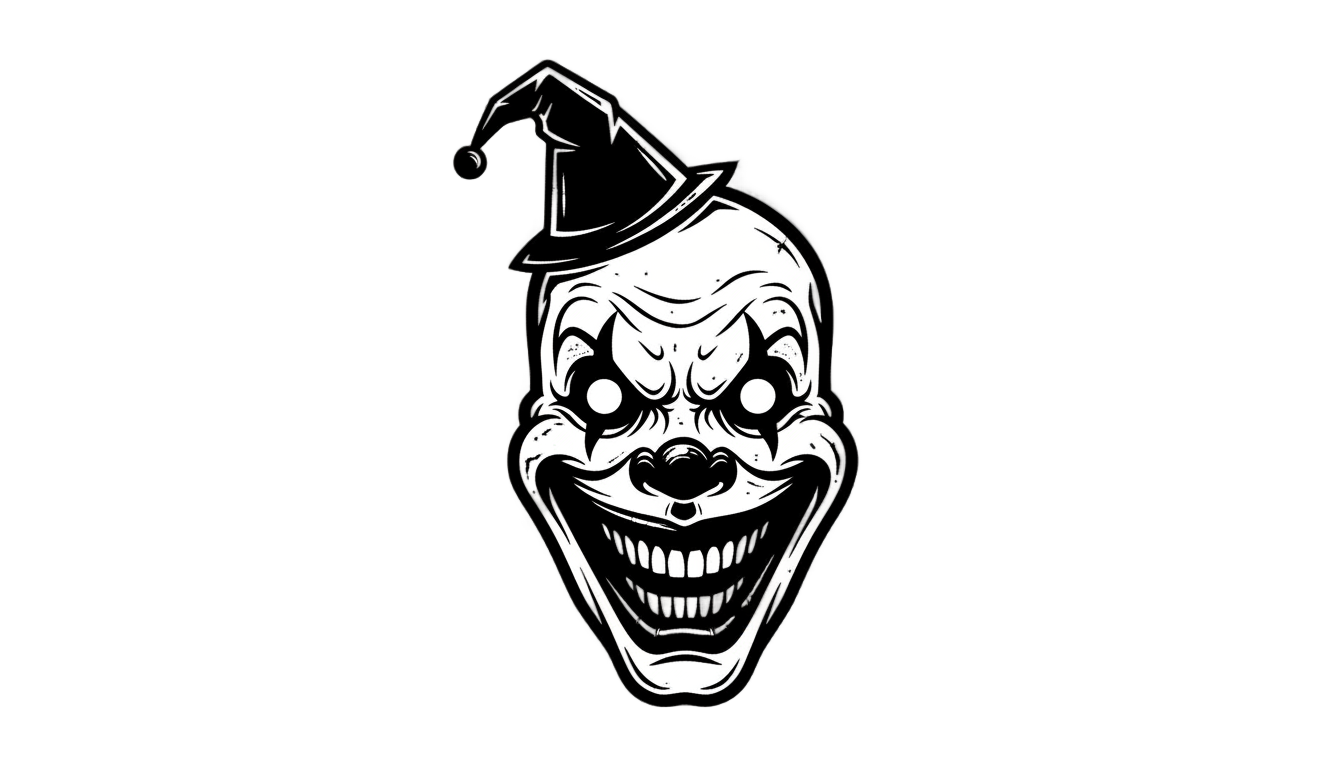 art the clown logo png PNG transparent background