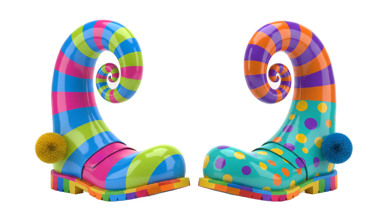 clown shoes png PNG transparent background