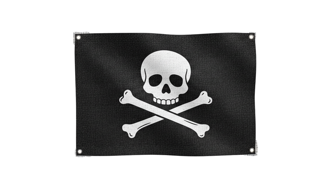pirate flag emoji png PNG transparent background