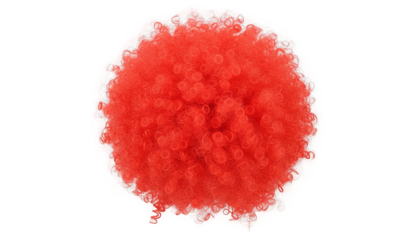 red clown hair png PNG transparent background