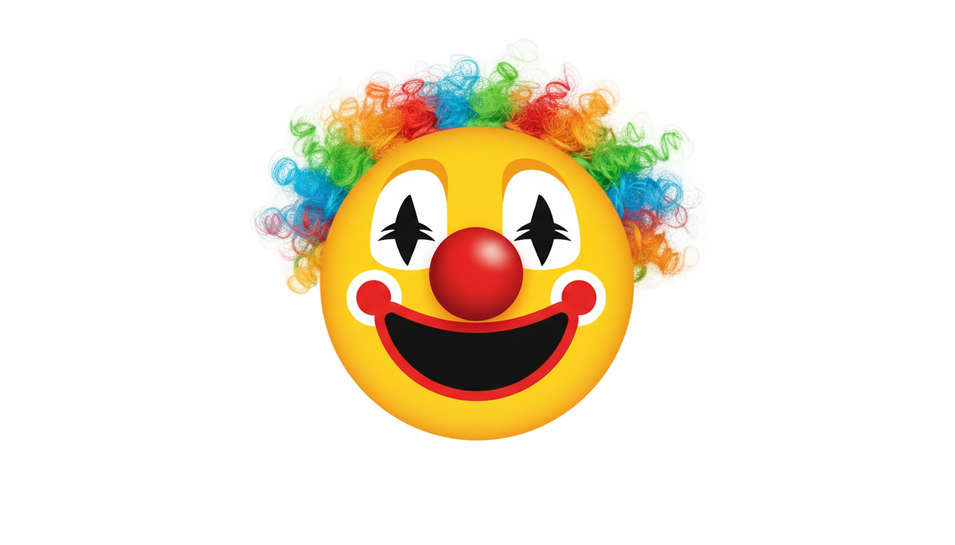 clown emoji png PNG transparent background