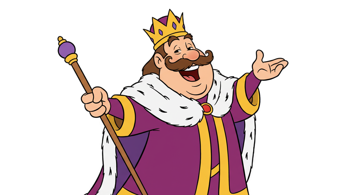 clash royale king laughing png PNG transparent background