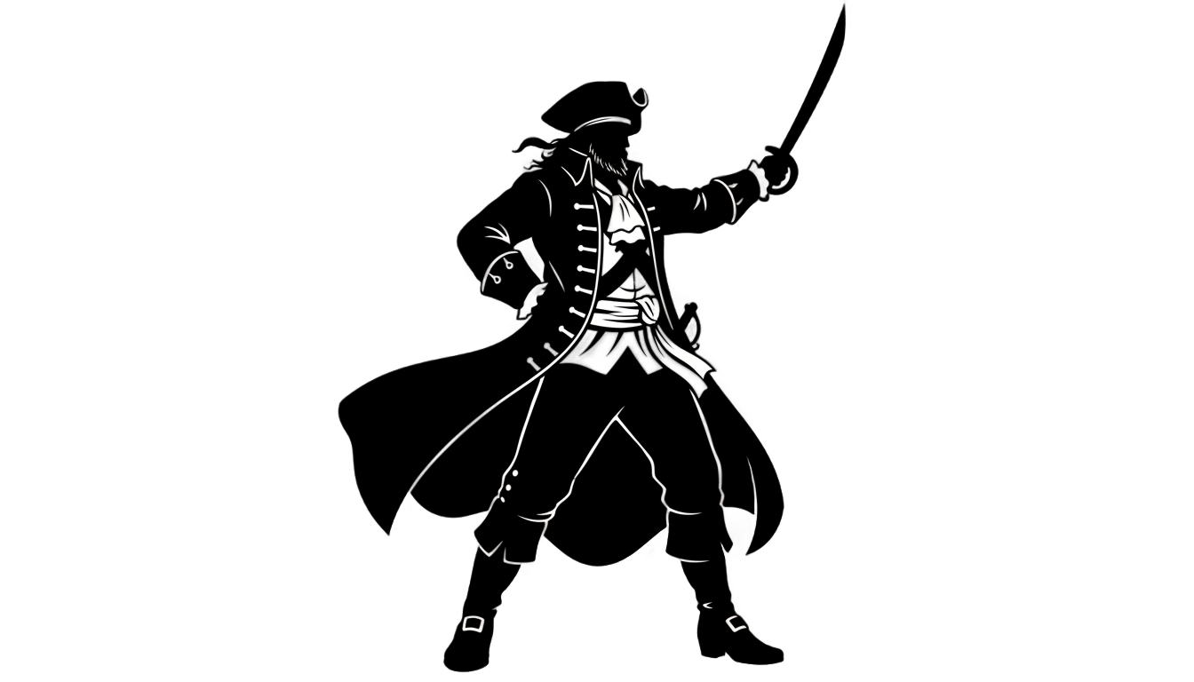 pirate silhouette png PNG transparent background