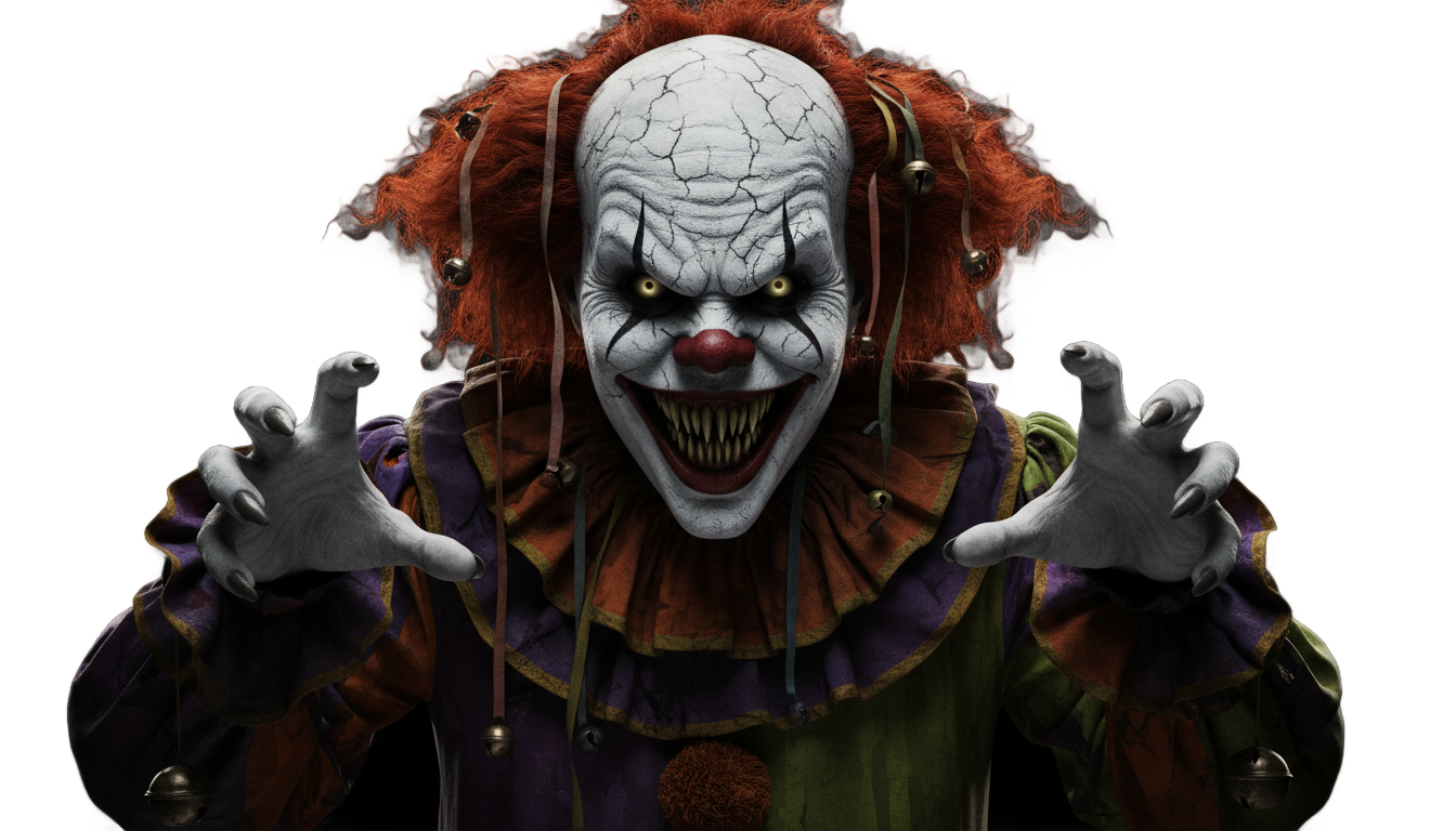 horror clown png PNG transparent background
