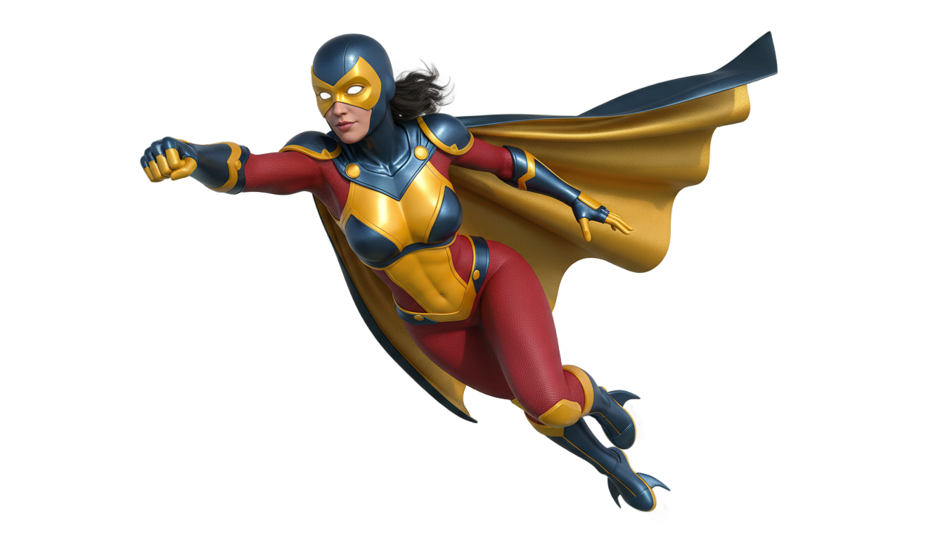 female superhero png PNG transparent background