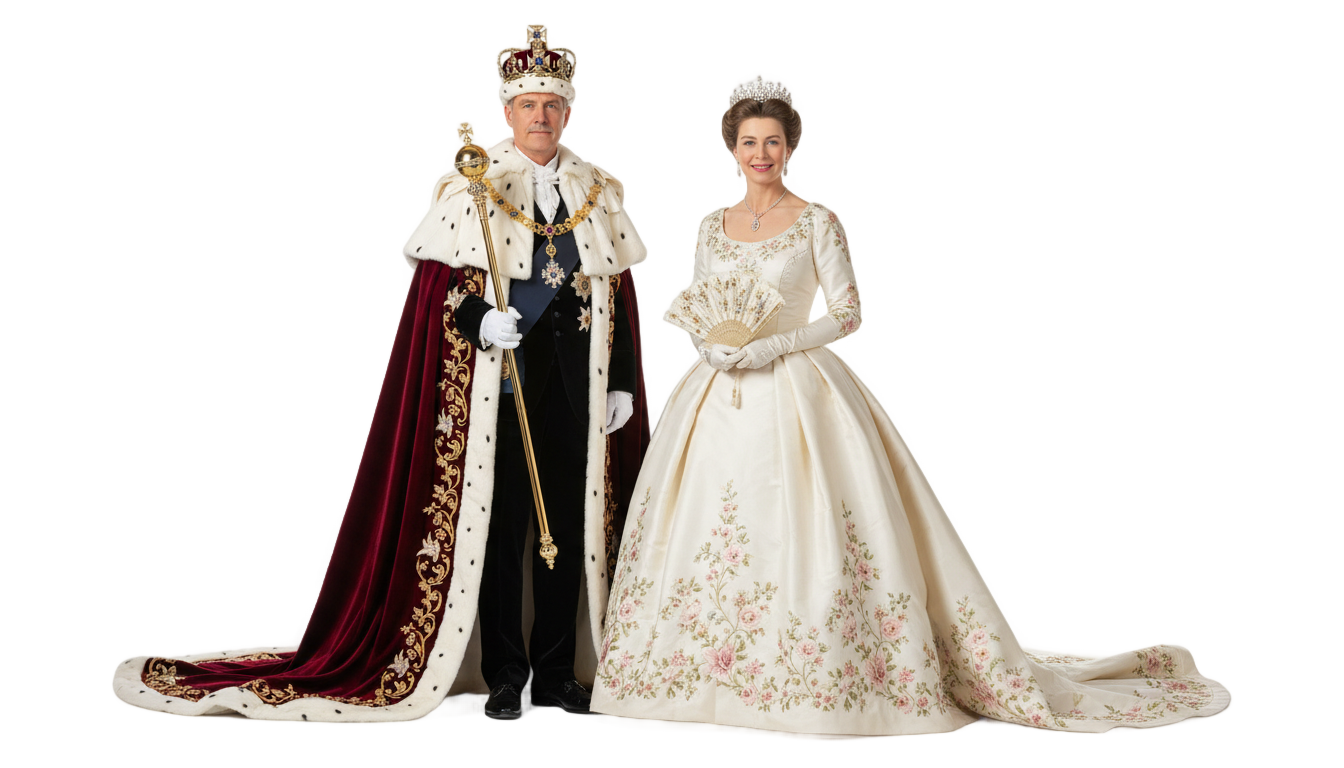 king and queen vector png PNG transparent background