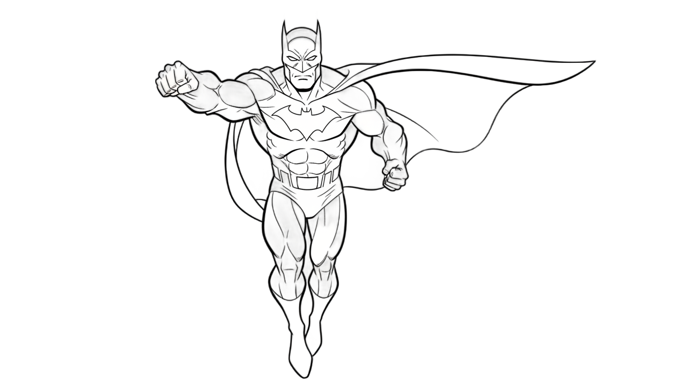 superhero png black and white PNG transparent background