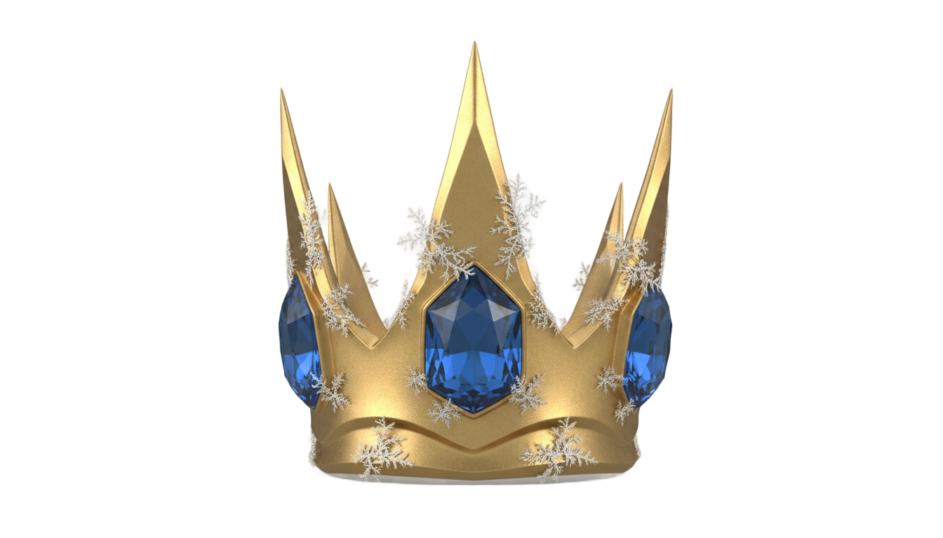 ice king crown png PNG transparent background