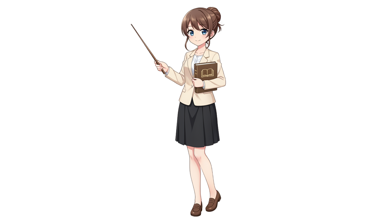 anime teacher png PNG transparent background
