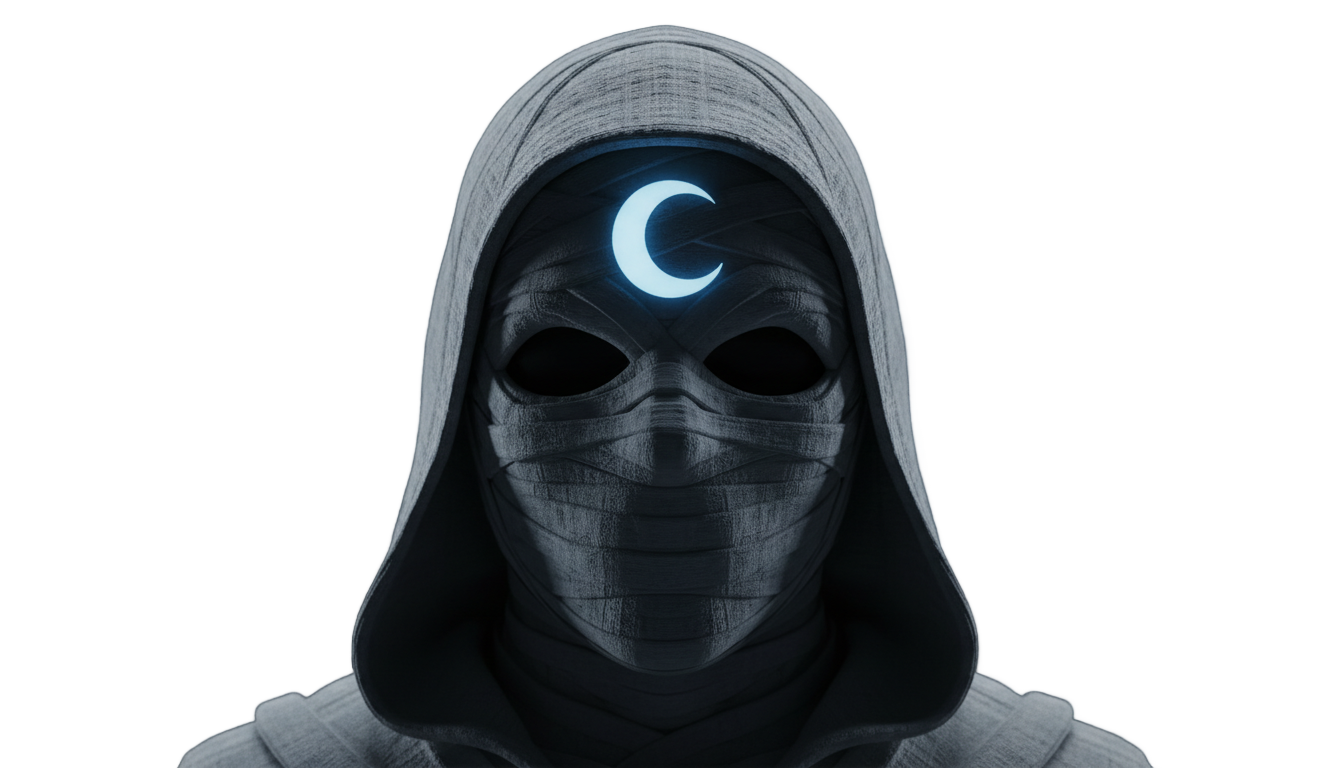 moon knight face png PNG transparent background