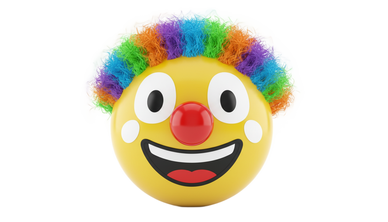 clown emoji png PNG transparent background