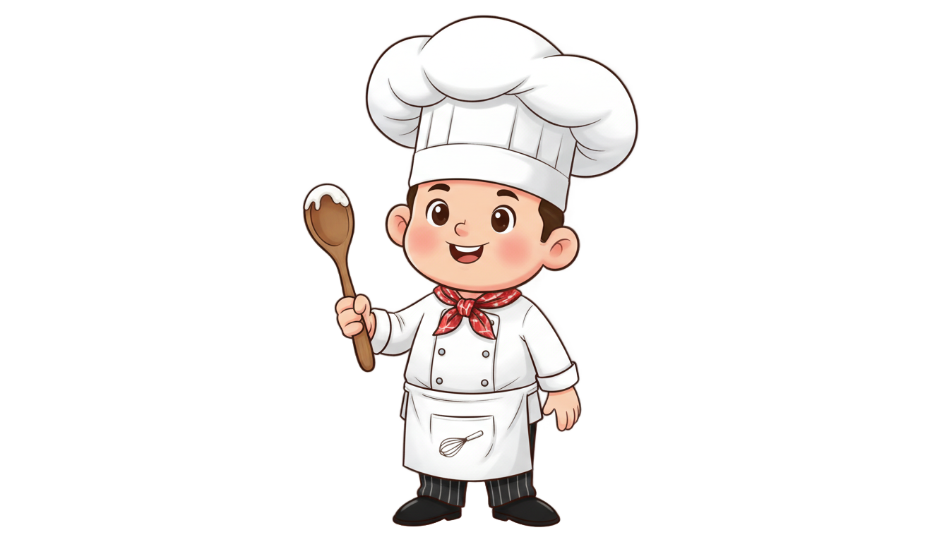 cute chef png PNG transparent background