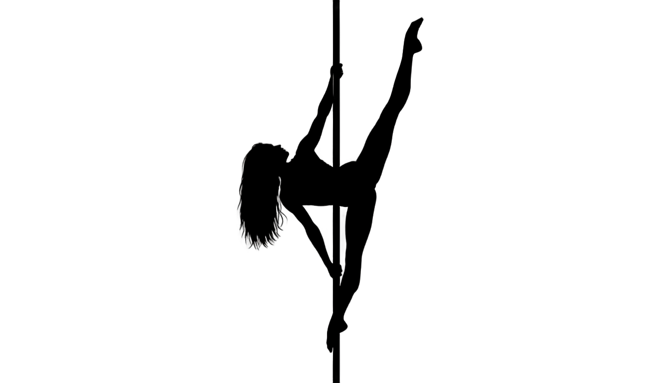 pole dancer silhouette png PNG transparent background