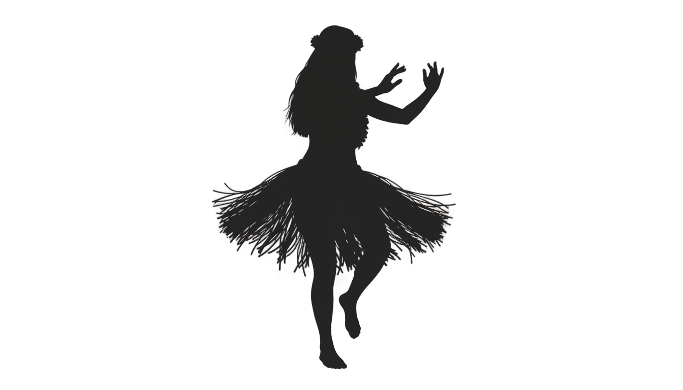 hula dancer silhouette png PNG transparent background