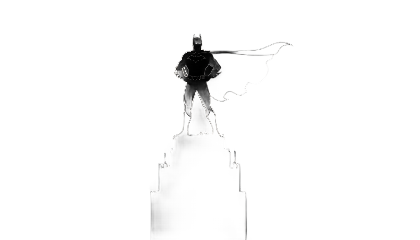 superhero building silhouette png PNG transparent background