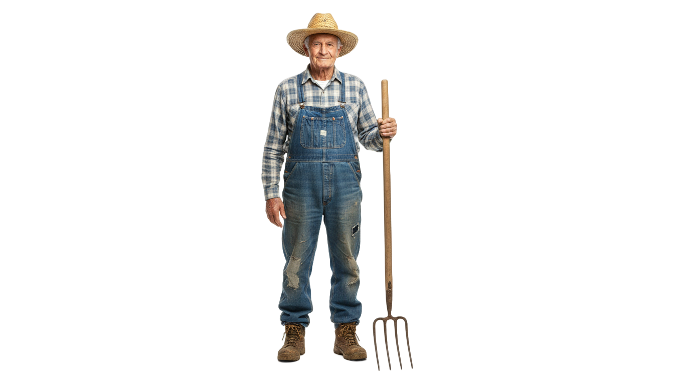 old farmer png PNG transparent background