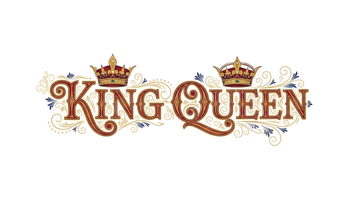 king queen png text PNG transparent background