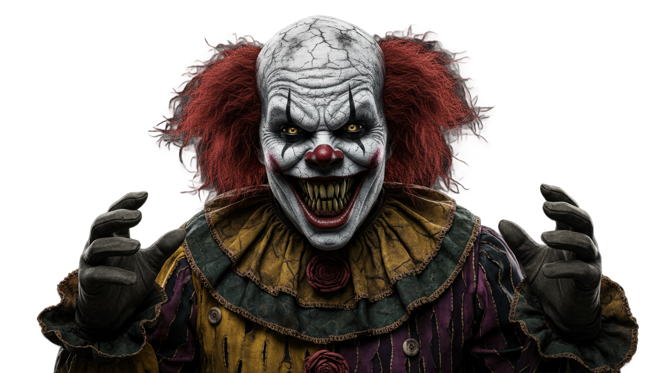 horror clown png PNG transparent background