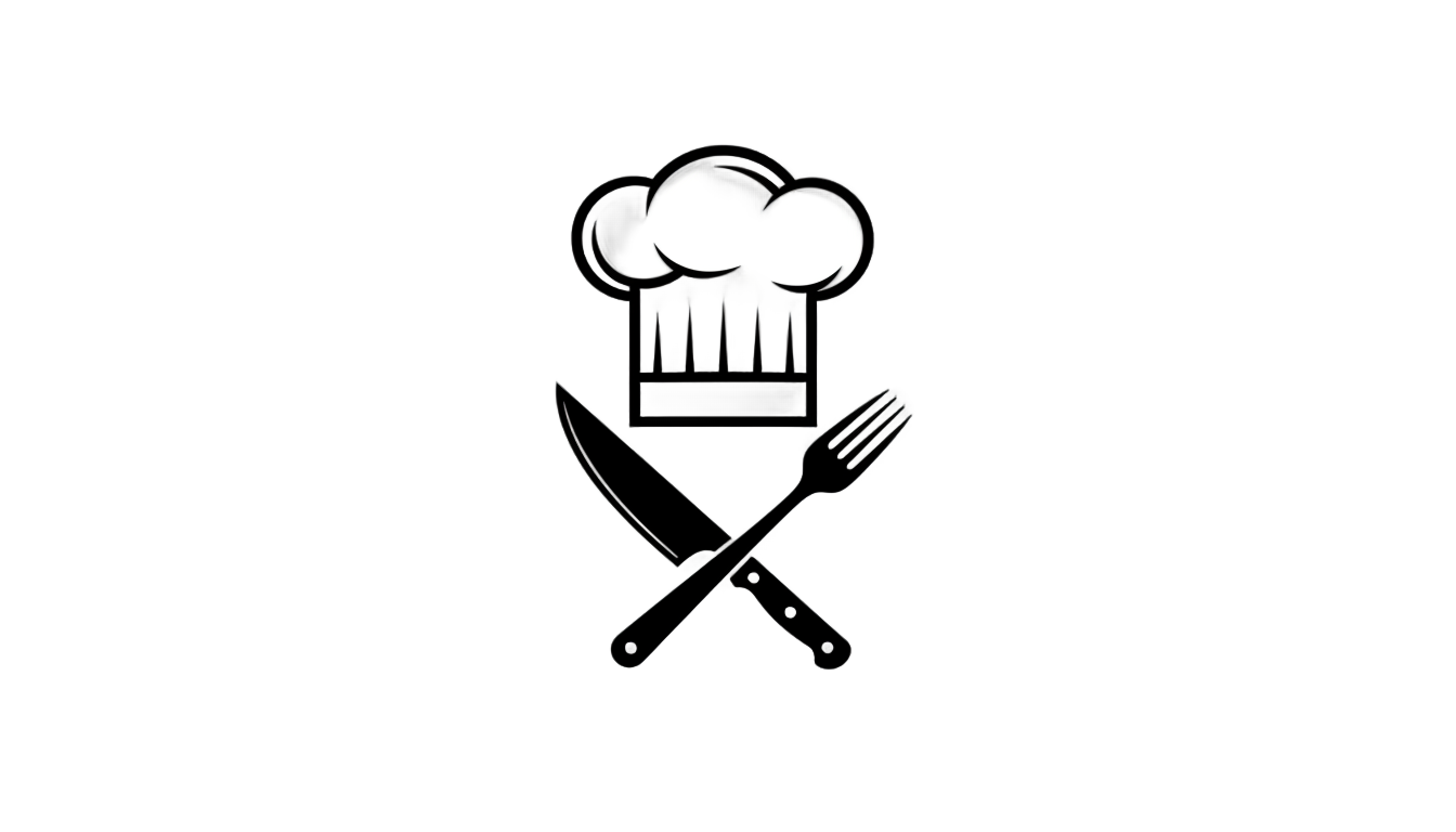 chef logo png black and white PNG transparent background