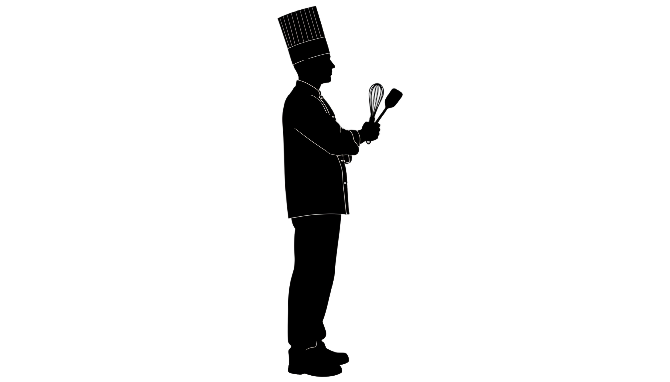 silueta de chef png PNG transparent background