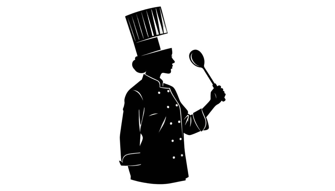 female chef silhouette png PNG transparent background