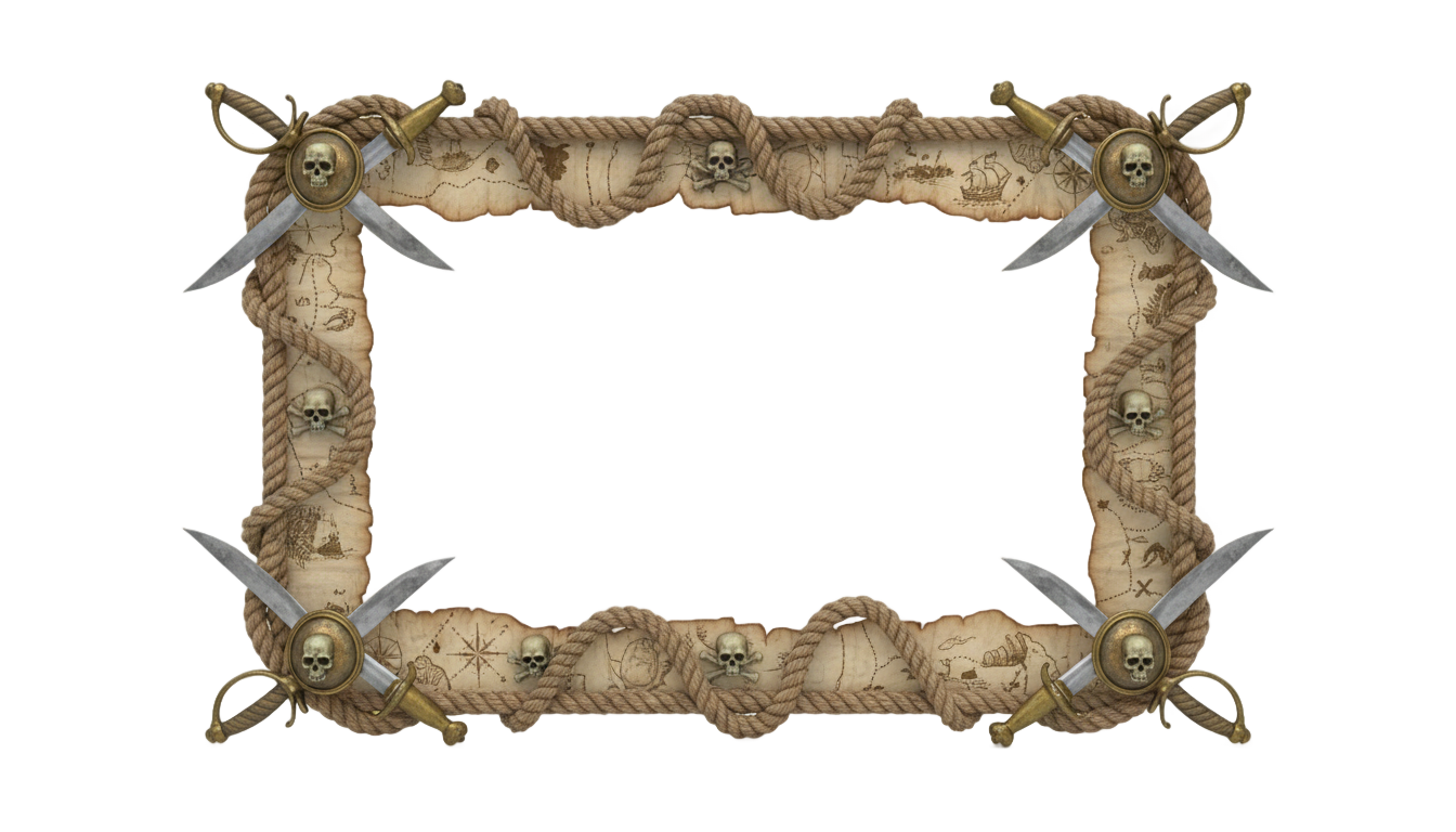 pirate border png PNG transparent background