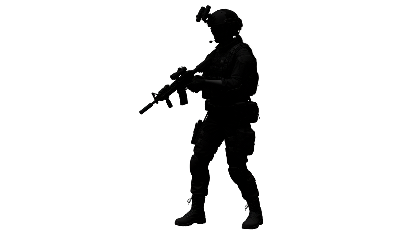 female soldier silhouette png PNG transparent background