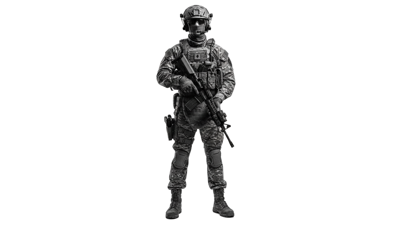 soldier png black and white PNG transparent background