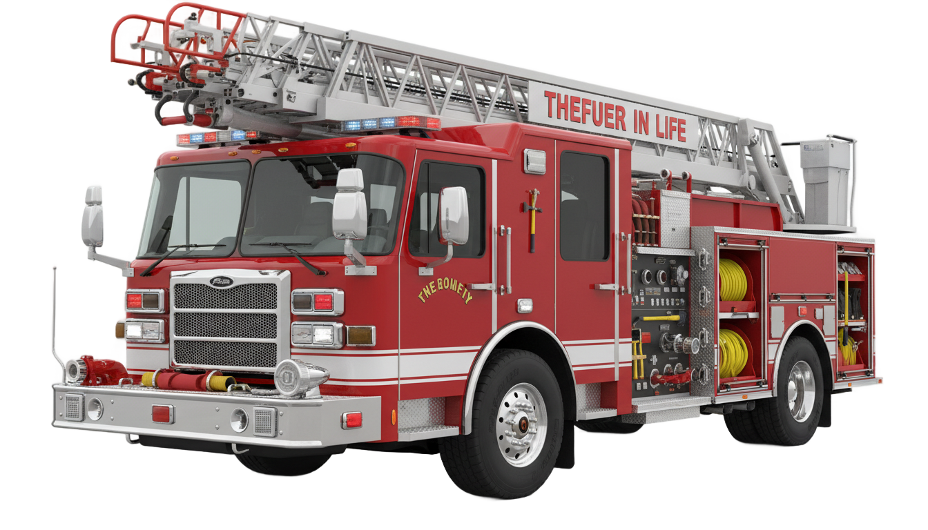 firefighter truck png PNG transparent background
