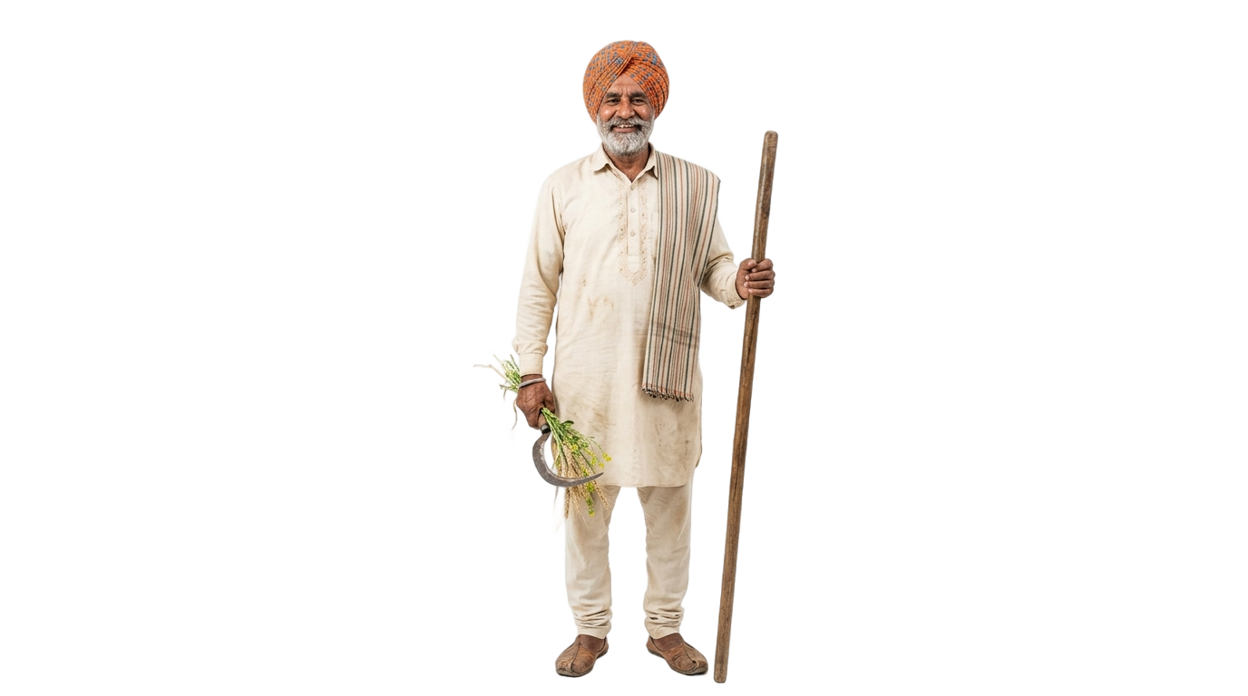 punjabi farmer png PNG transparent background