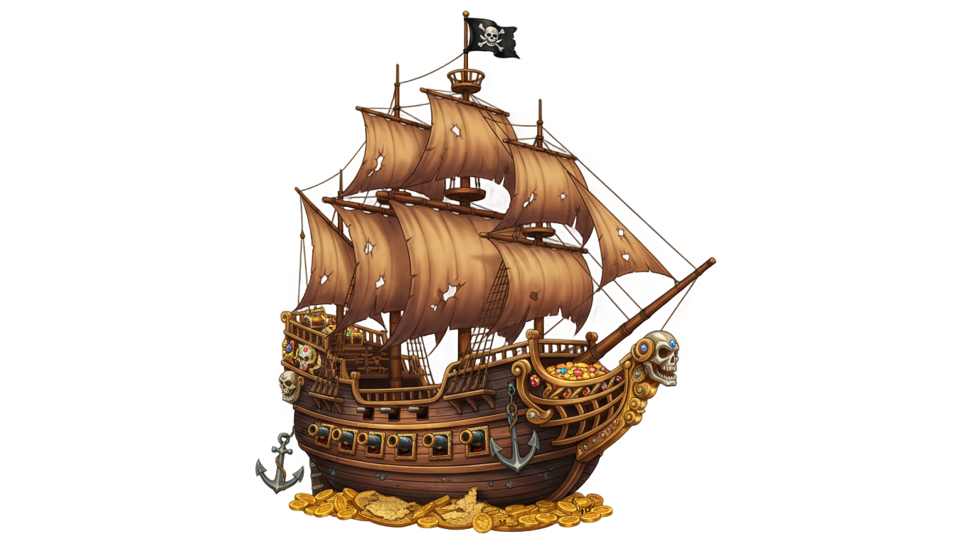 pirate ship slot png PNG transparent background