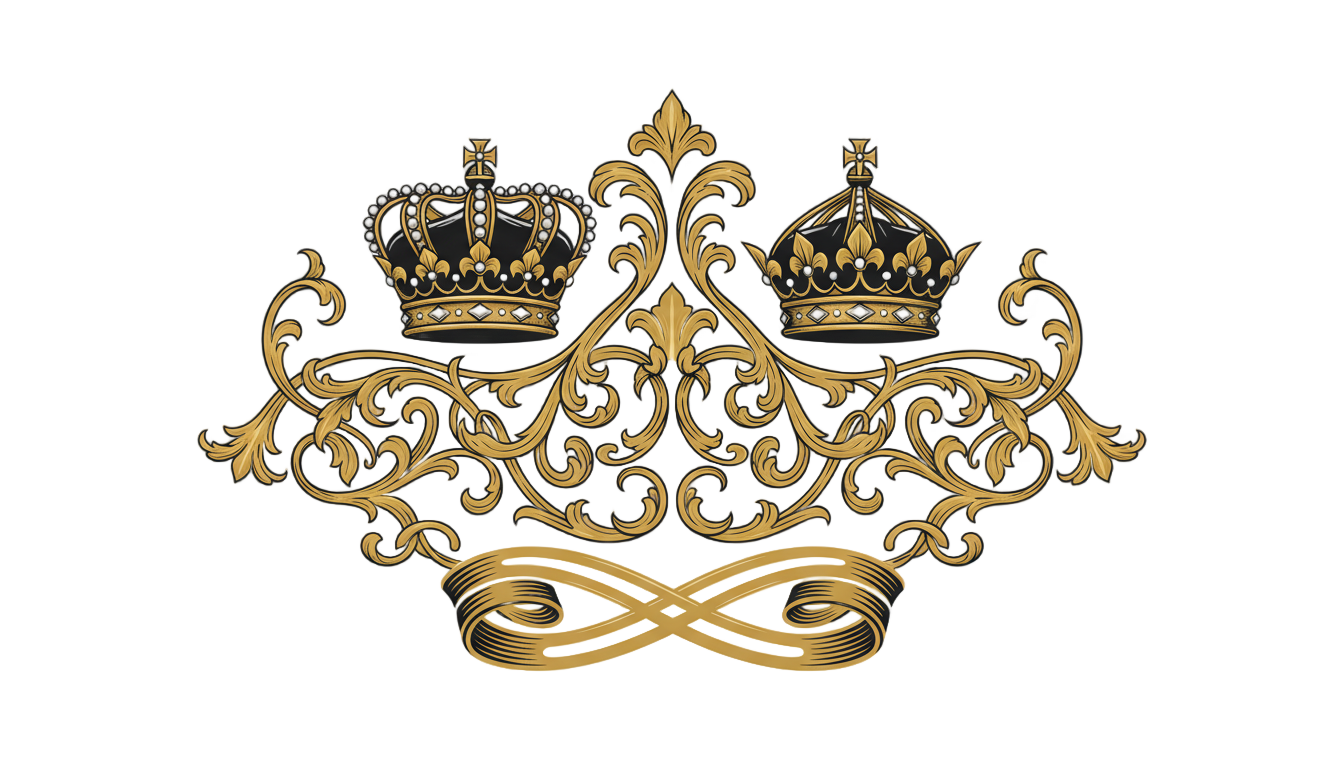 couple king queen logo png PNG transparent background