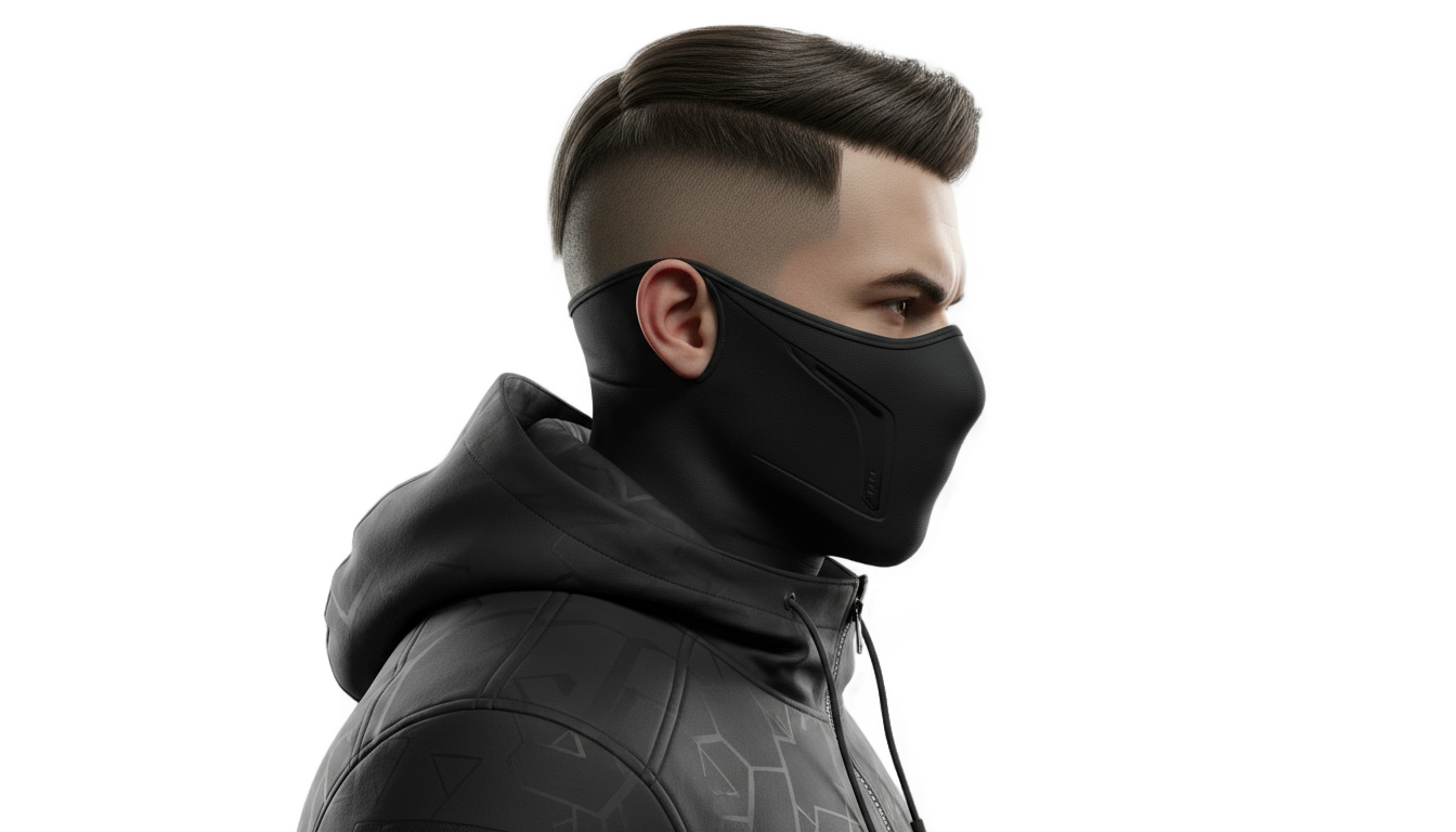 ninja low taper fade png PNG transparent background