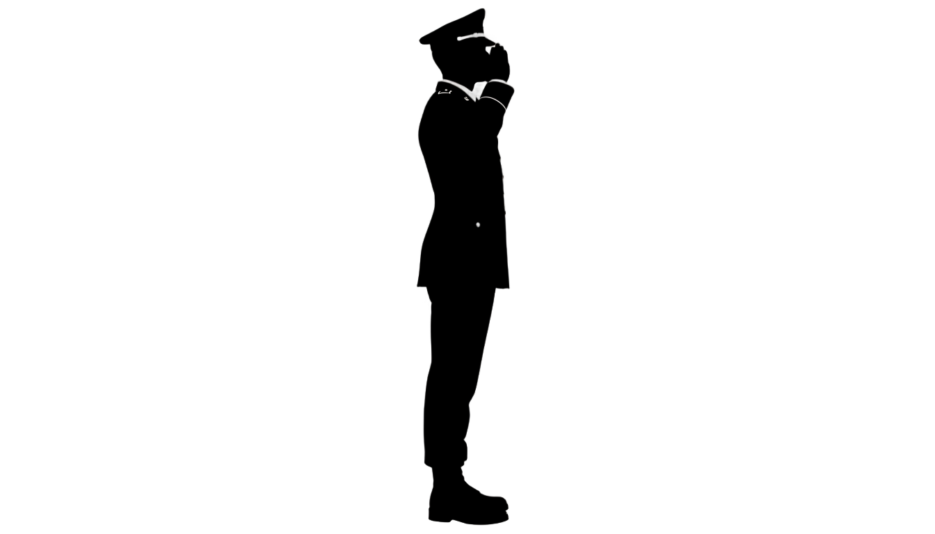 soldier salute silhouette png PNG transparent background
