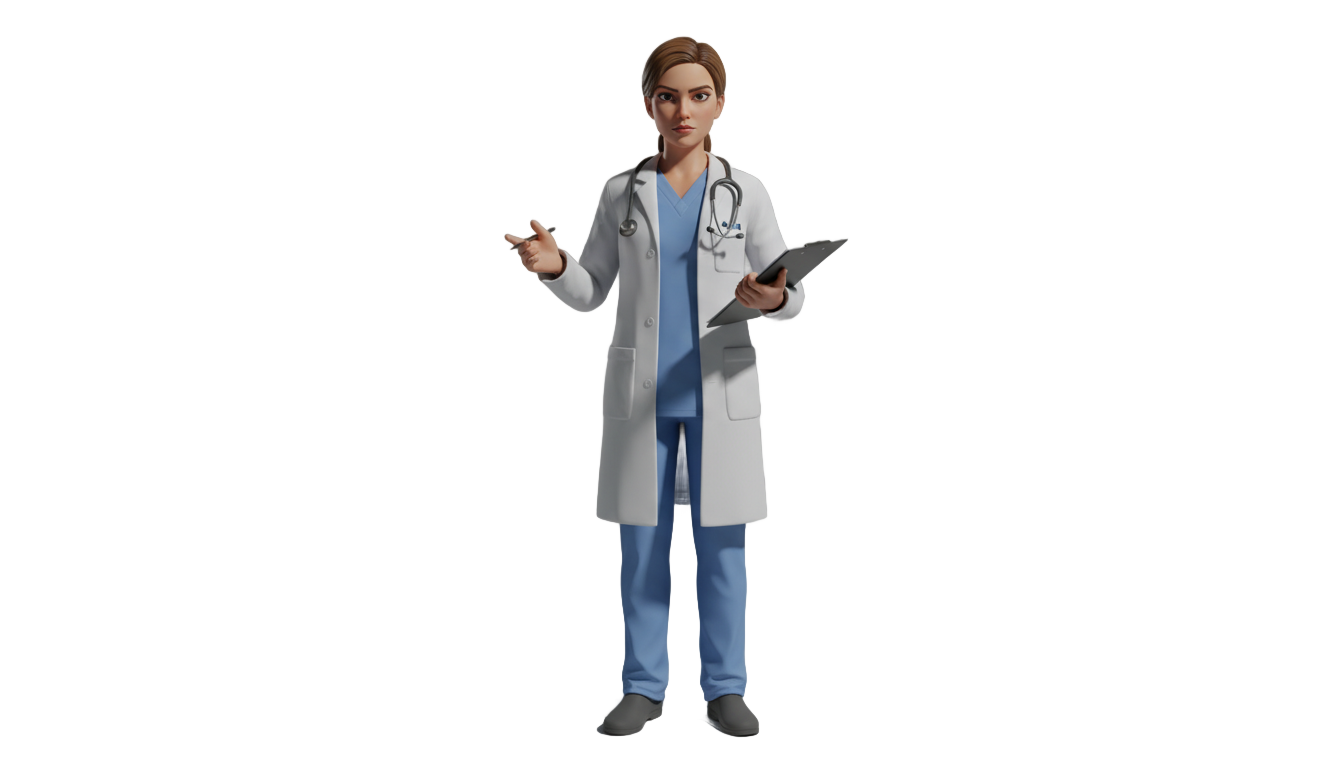 3d doctor png PNG transparent background