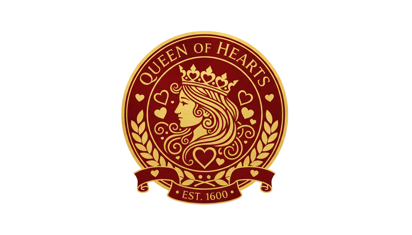 queen of hearts logo png PNG transparent background