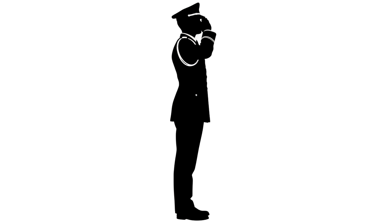 saluting soldier silhouette png PNG transparent background