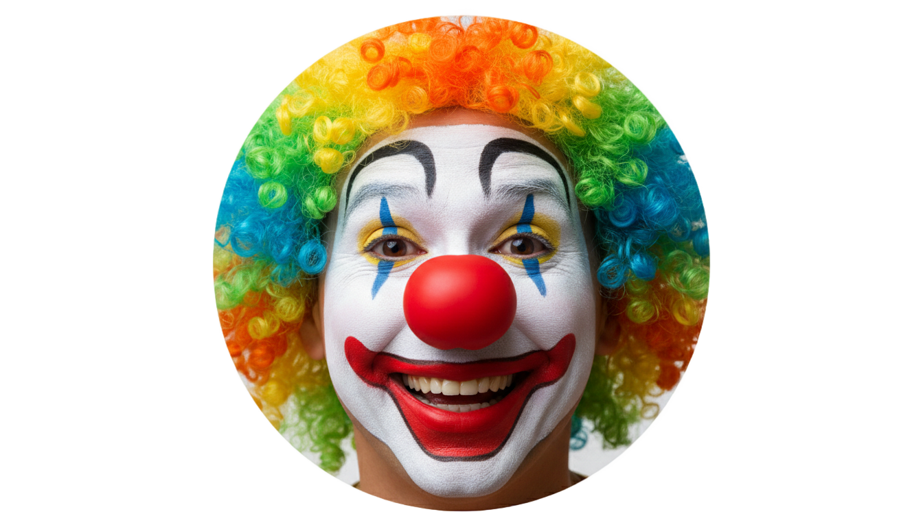clown face emoji png PNG transparent background