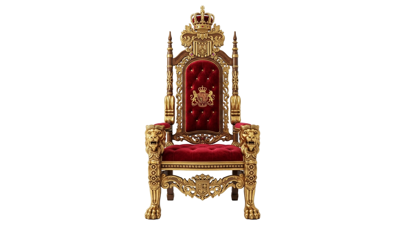 king throne png PNG transparent background