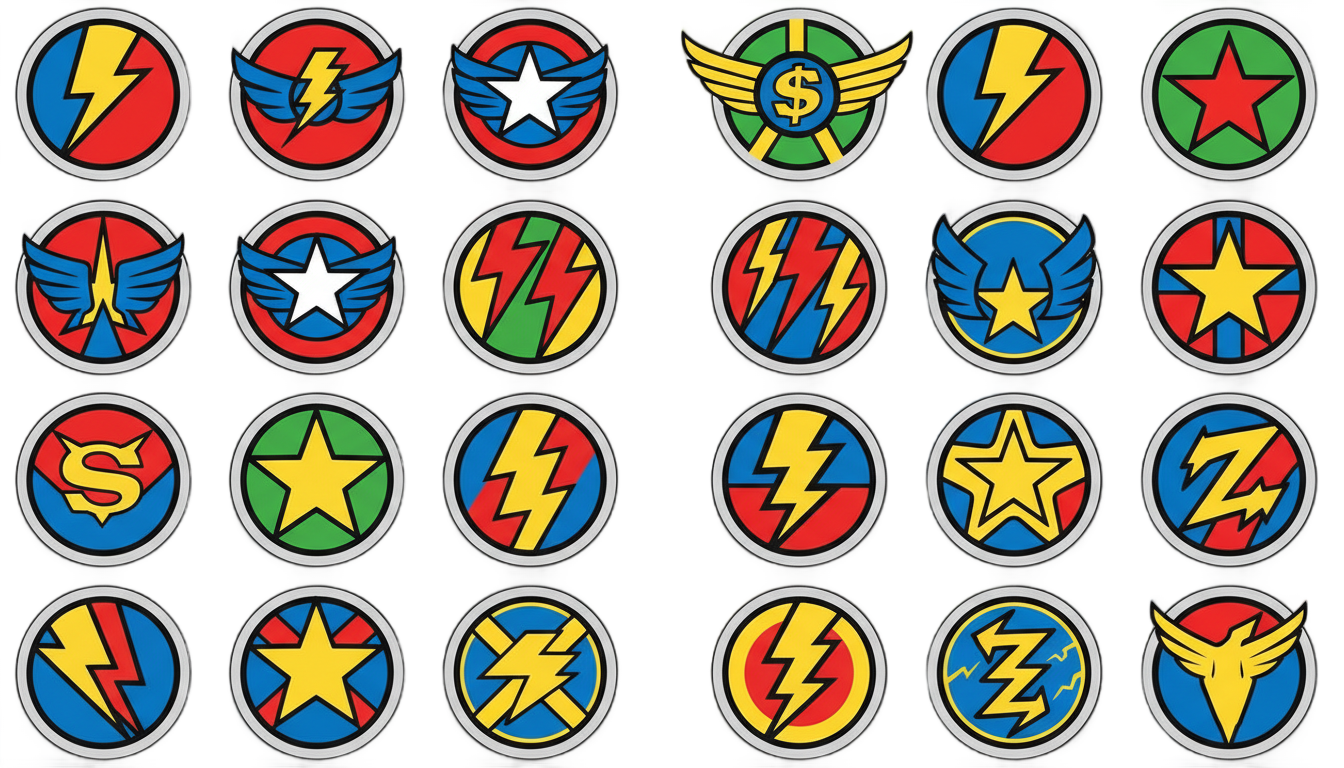 superhero symbols png PNG transparent background