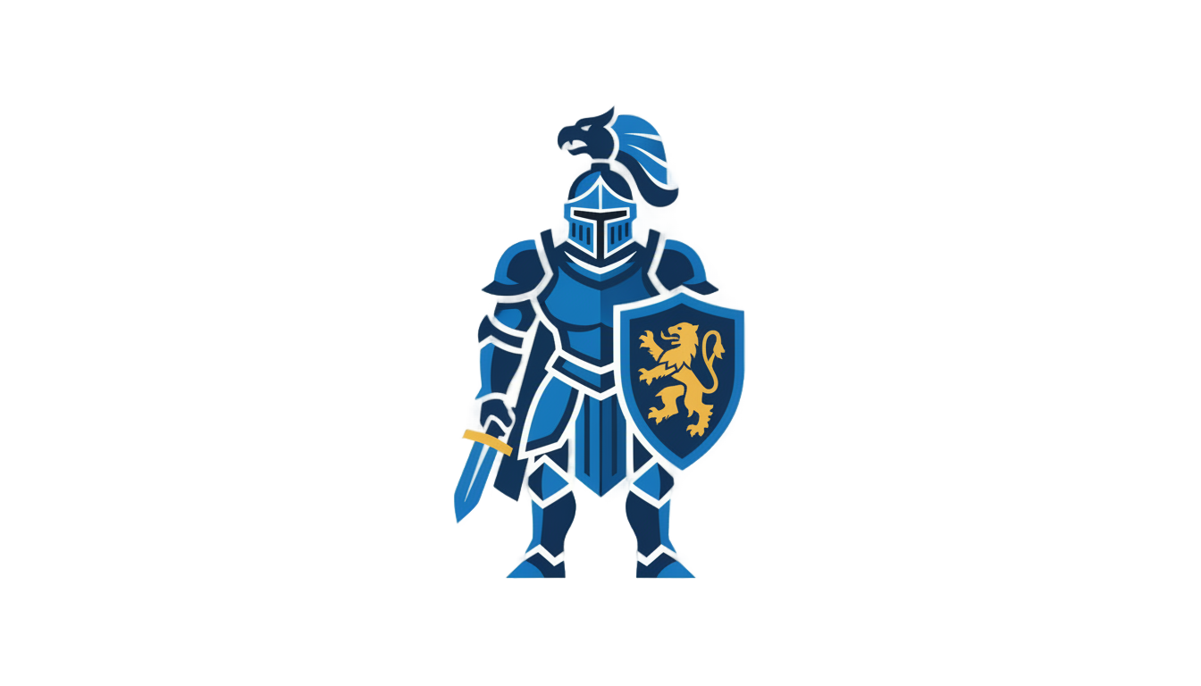 blue knight logo png PNG transparent background
