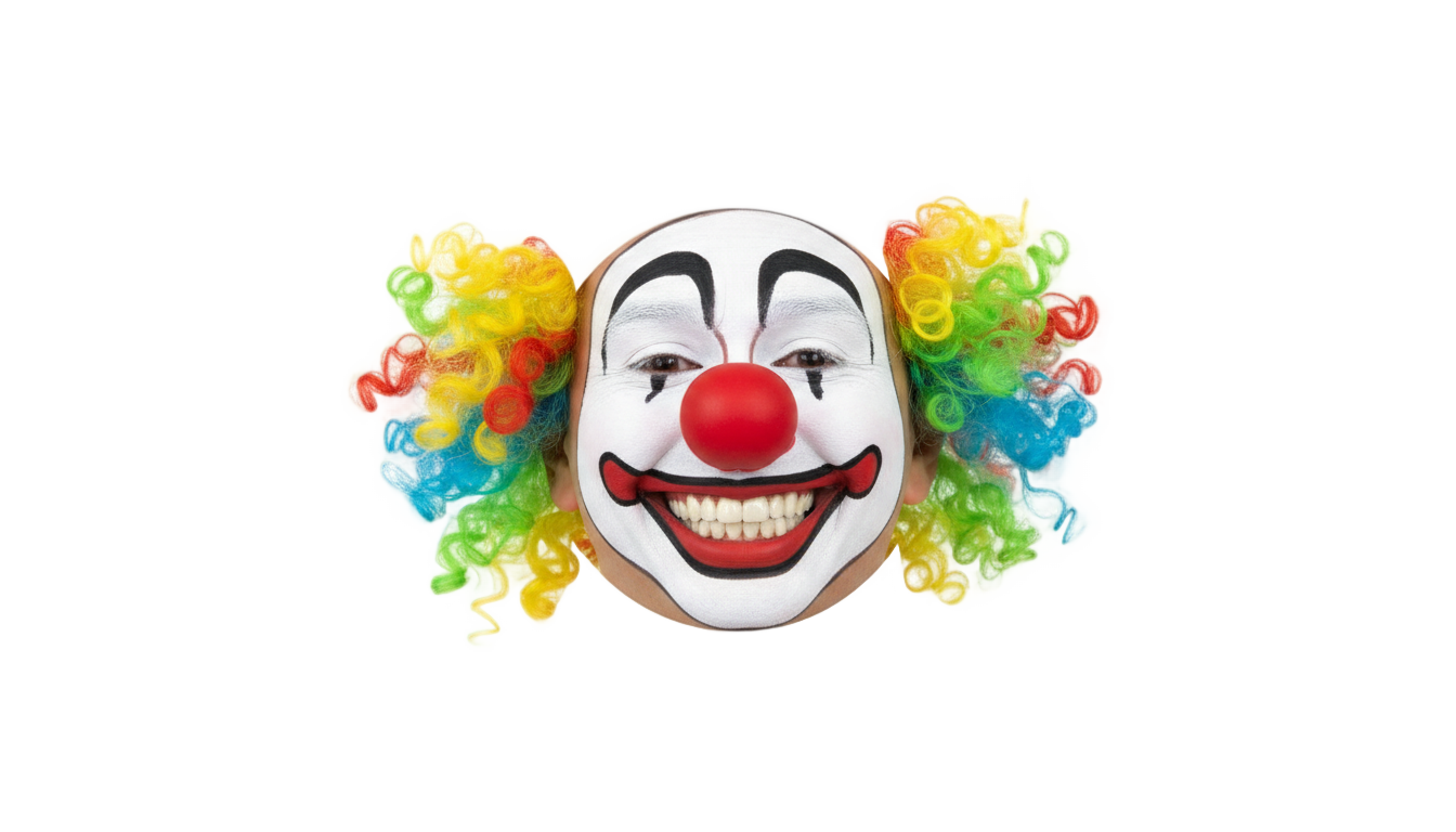 clown face emoji png PNG transparent background