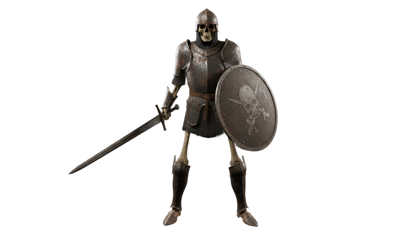 skeleton knight png PNG transparent background