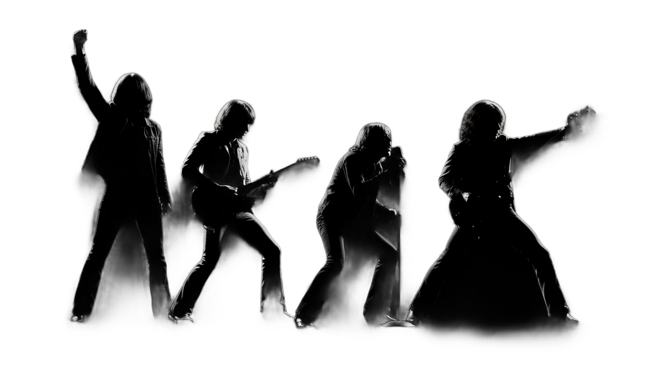 queen band silhouette png PNG transparent background
