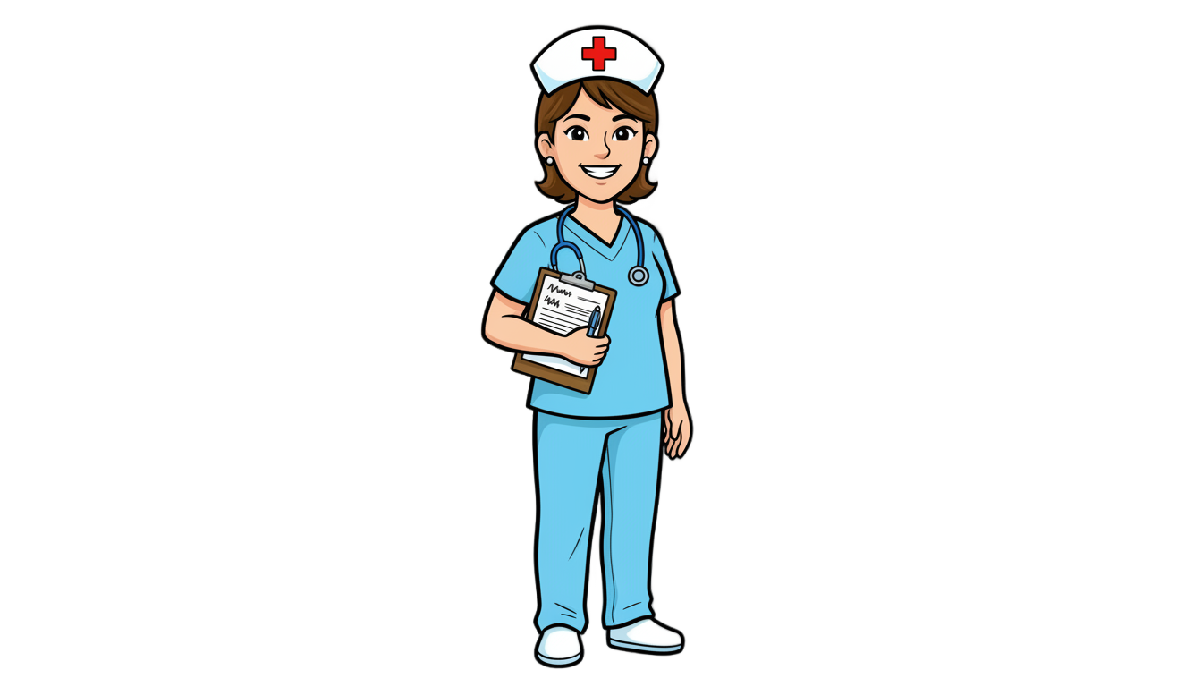 cartoon nurse clipart png PNG transparent background