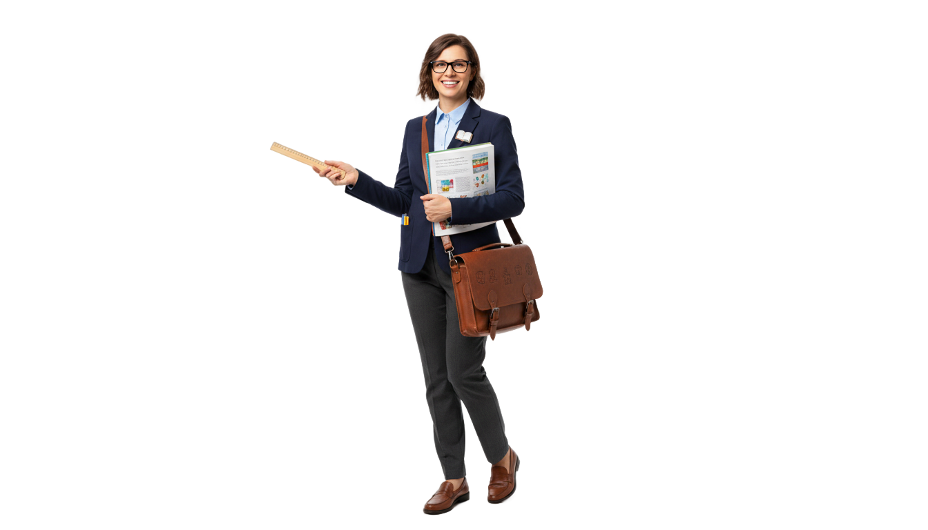math teacher png PNG transparent background
