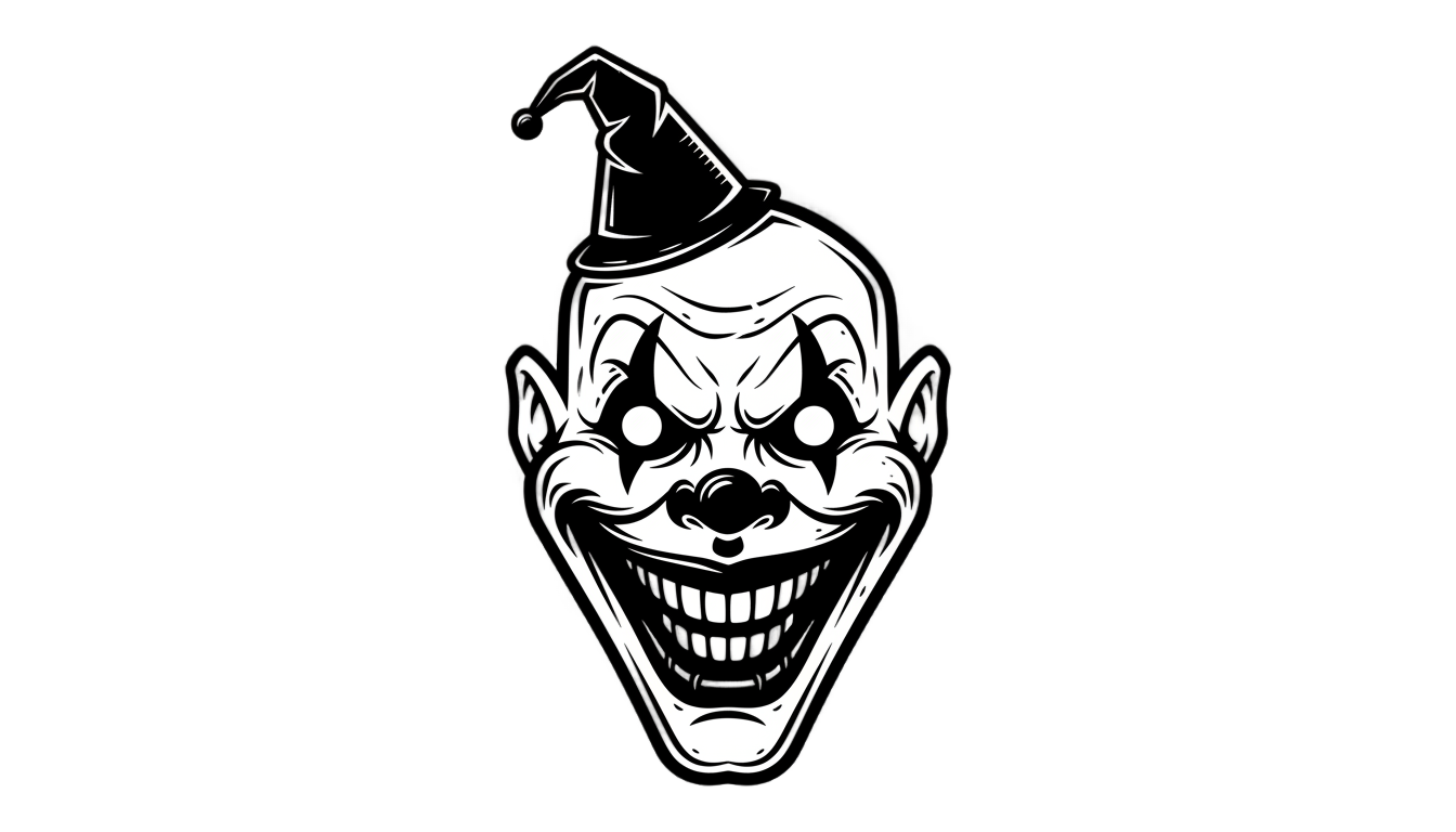 art the clown logo png PNG transparent background